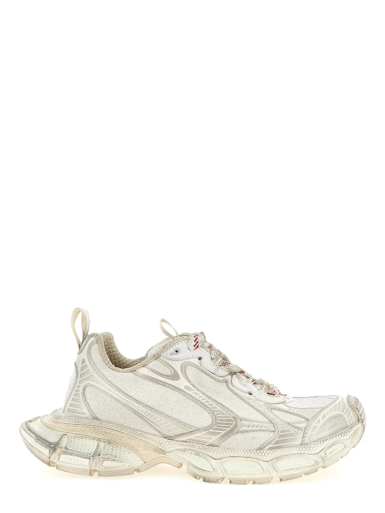Silver Polyethylene Athletic Sneakers