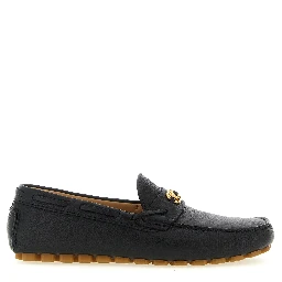 Black Calfskin Slip-On Loafers