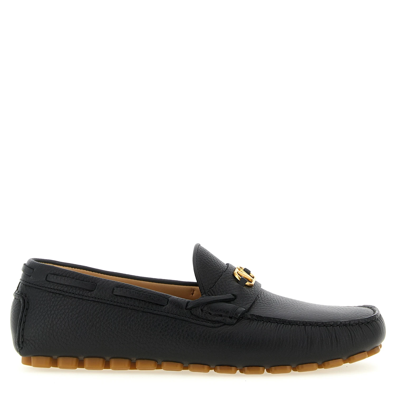 Black Calfskin Slip-On Loafers