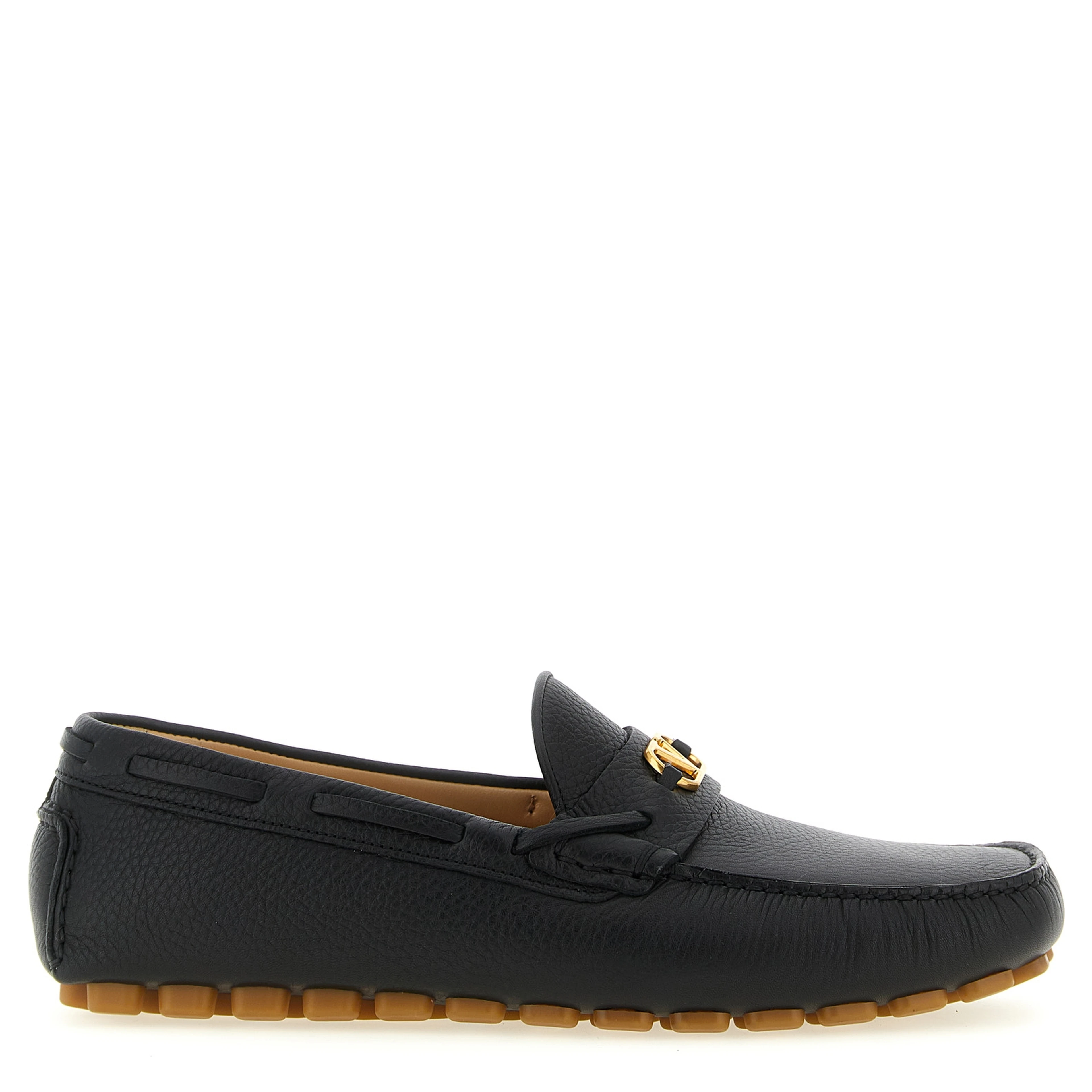 Black Calfskin Slip-On Loafers