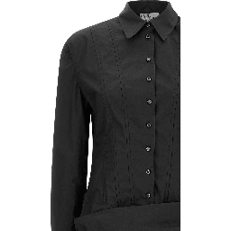 Black Cotton Short Dress
