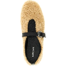 Beige Calfskin Ballet Flats