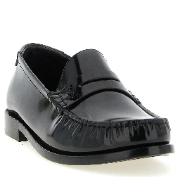 Black Calfskin Slip-On Loafers