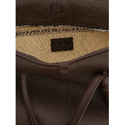 Brown Calfskin Shoulder Bag