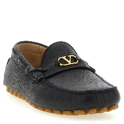 Black Calfskin Slip-On Loafers