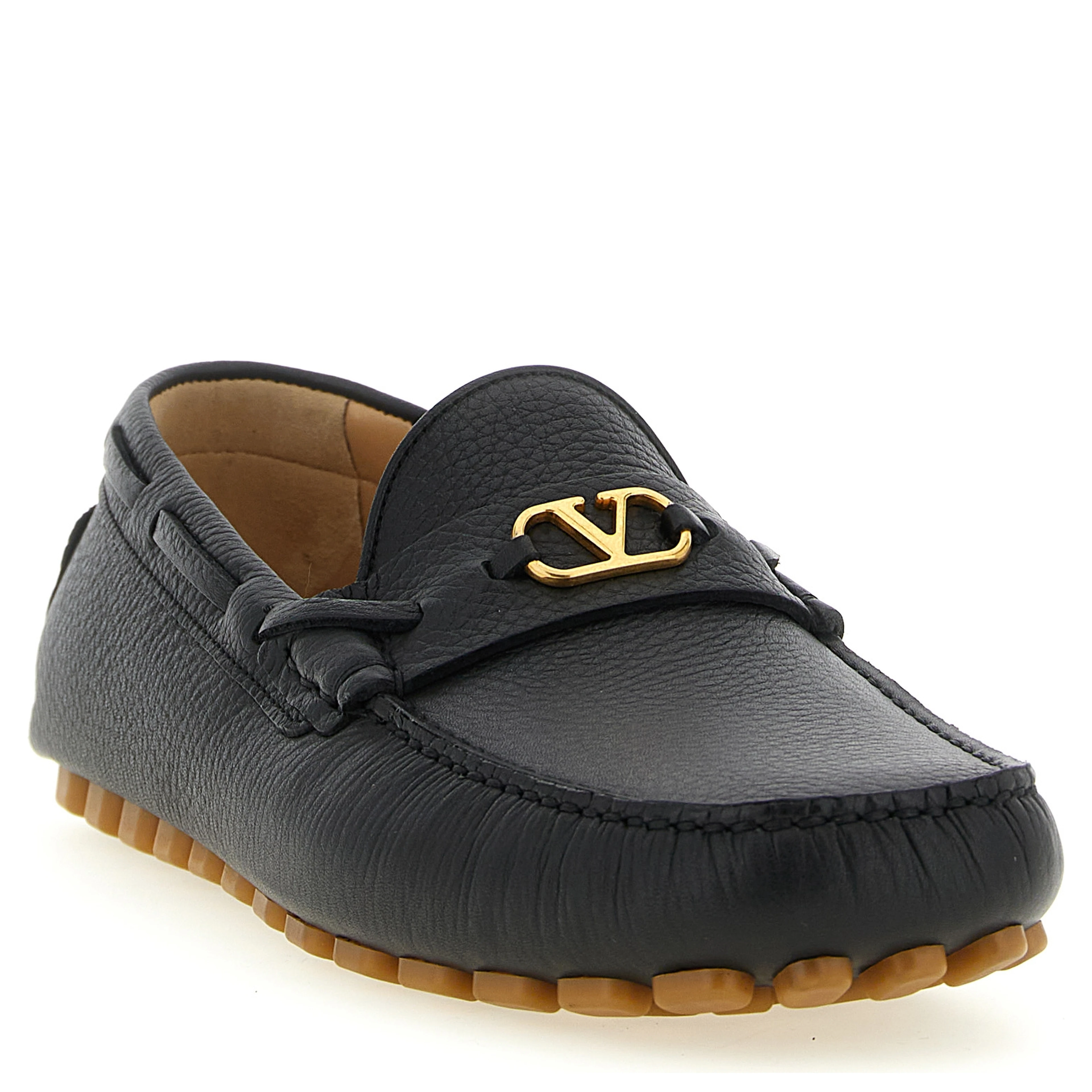 Black Calfskin Slip-On Loafers