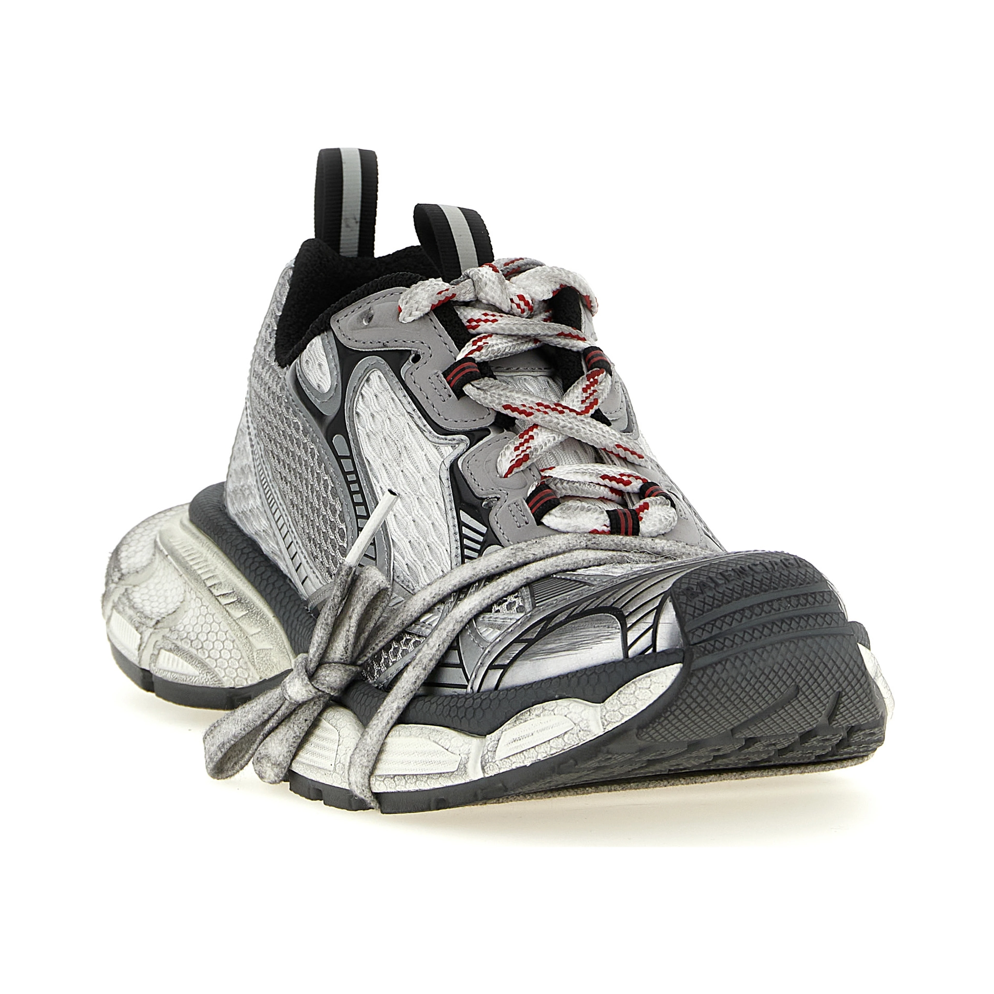 Gray Polyethylene Athletic Sneakers