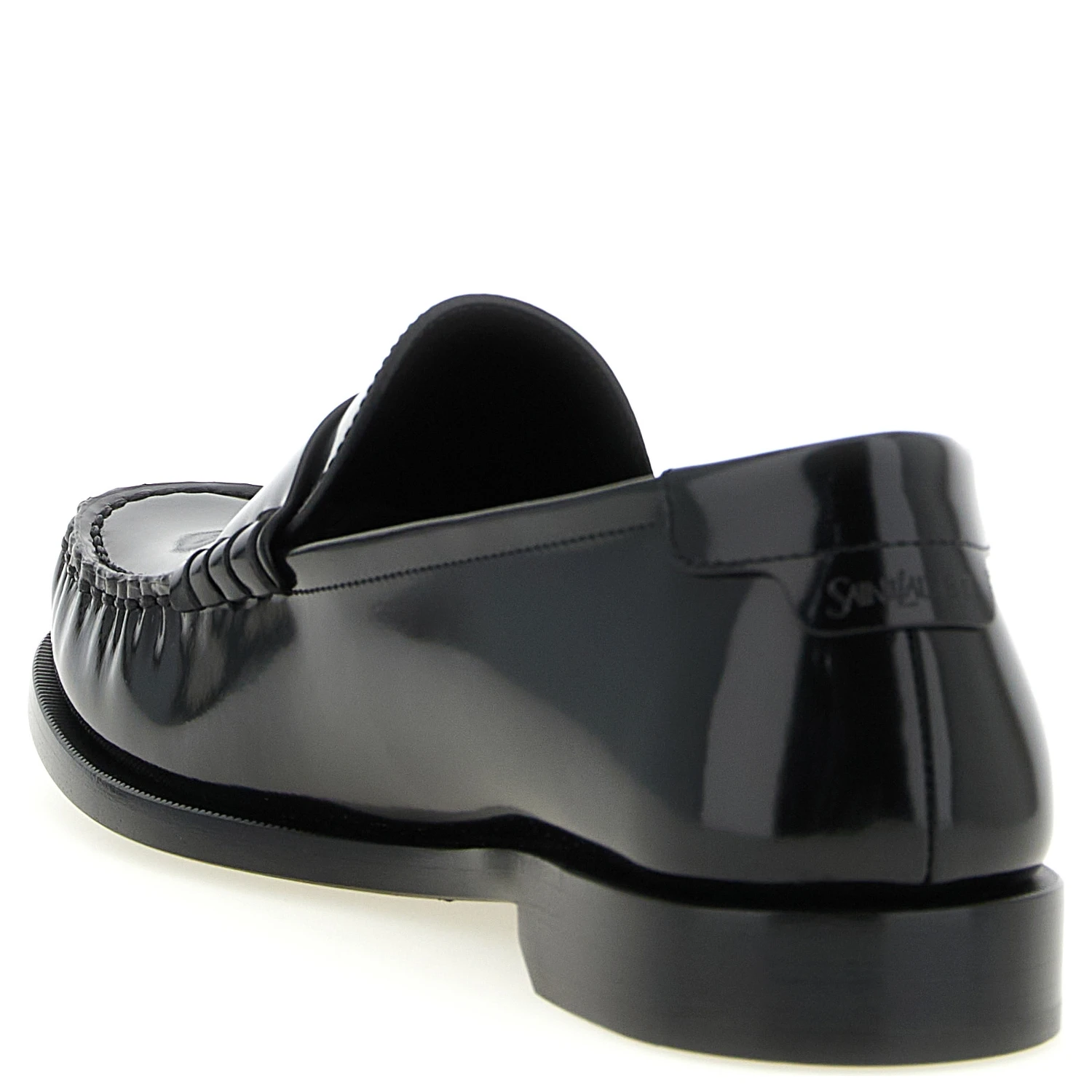 Black Calfskin Slip-On Loafers
