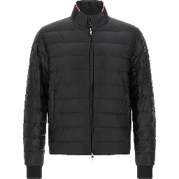Black Polyamide Full-Length Jacket