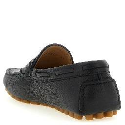 Black Calfskin Slip-On Loafers