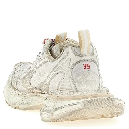Silver Polyethylene Athletic Sneakers
