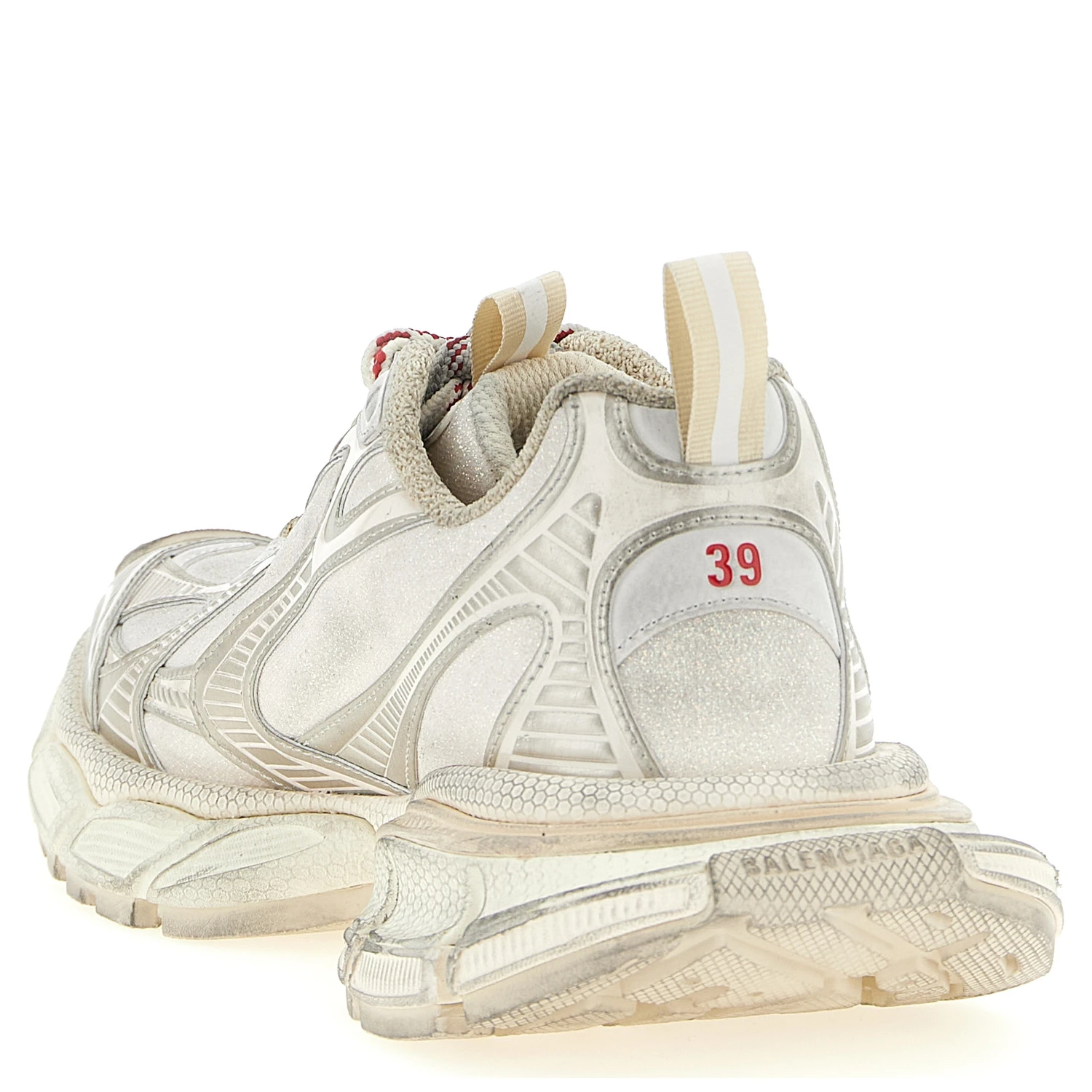 Silver Polyethylene Athletic Sneakers