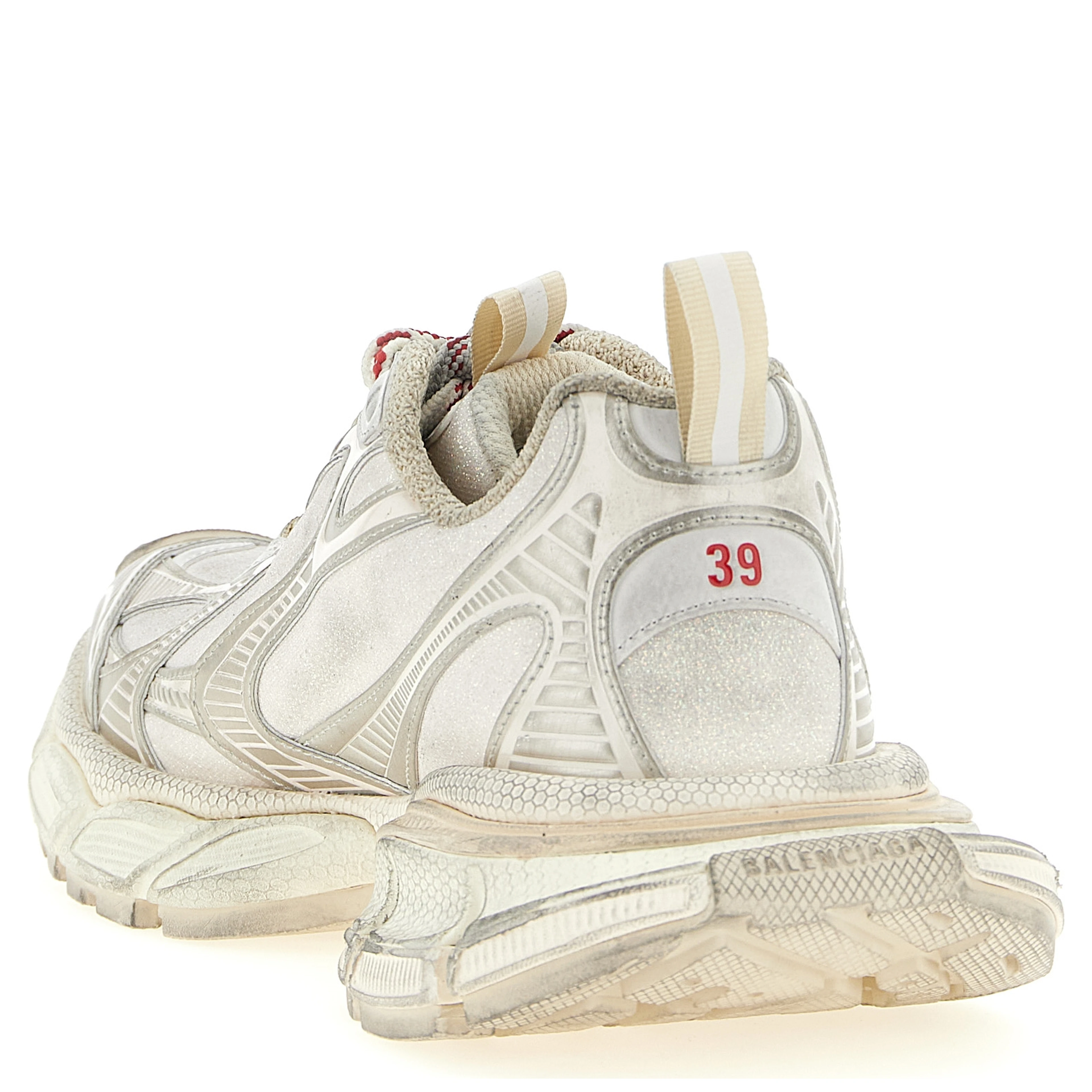 Silver Polyethylene Athletic Sneakers
