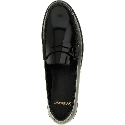 Black Calfskin Slip-On Loafers