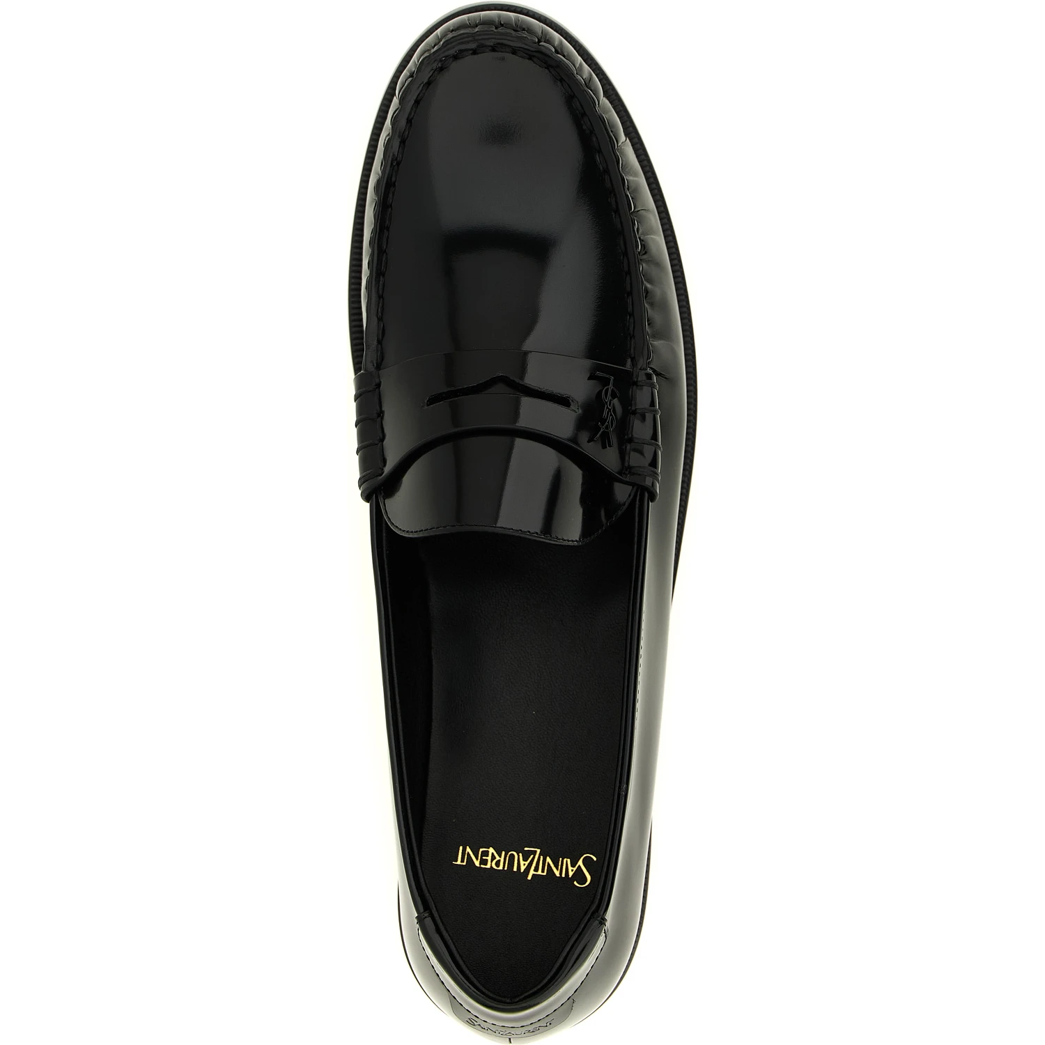 Black Calfskin Slip-On Loafers
