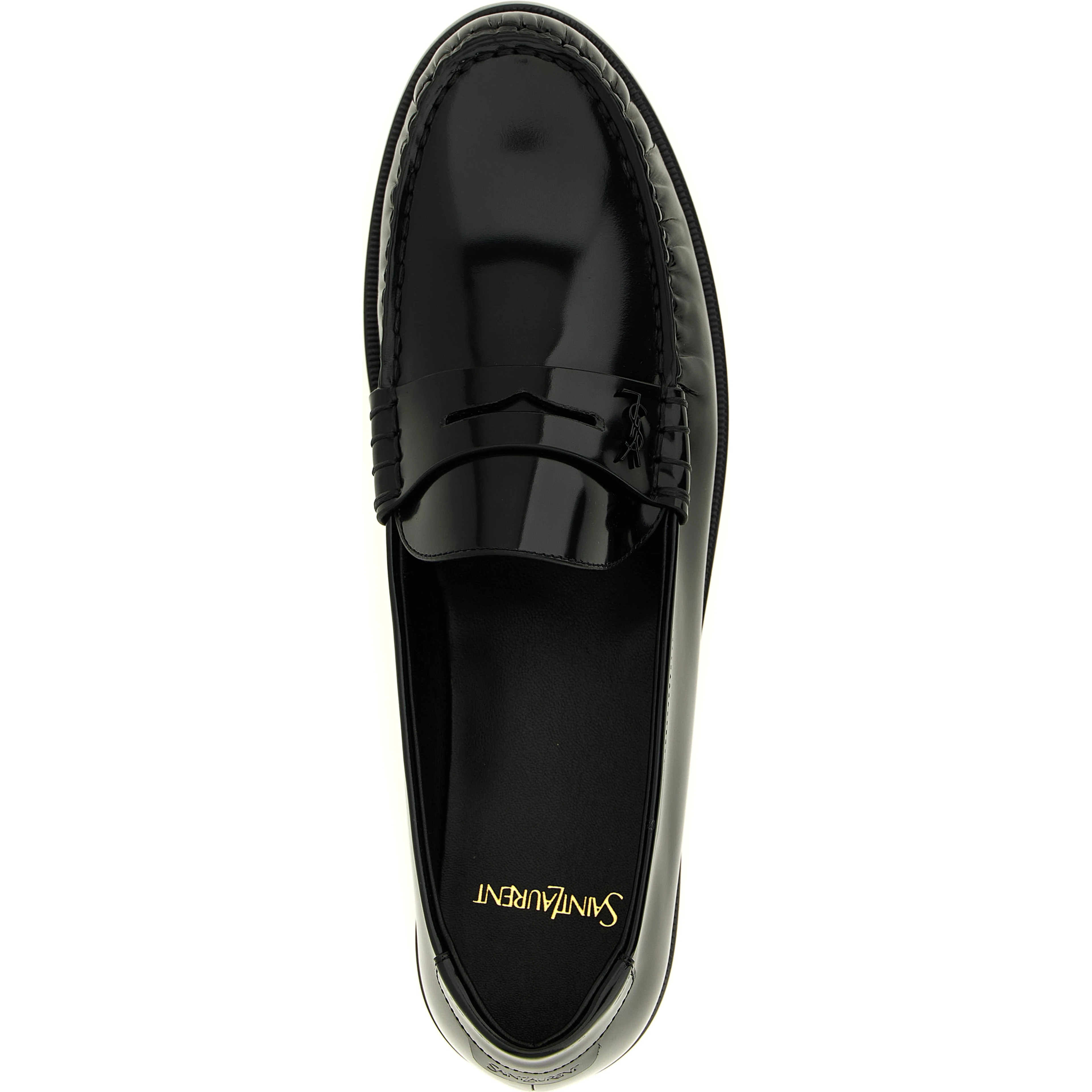 Black Calfskin Slip-On Loafers