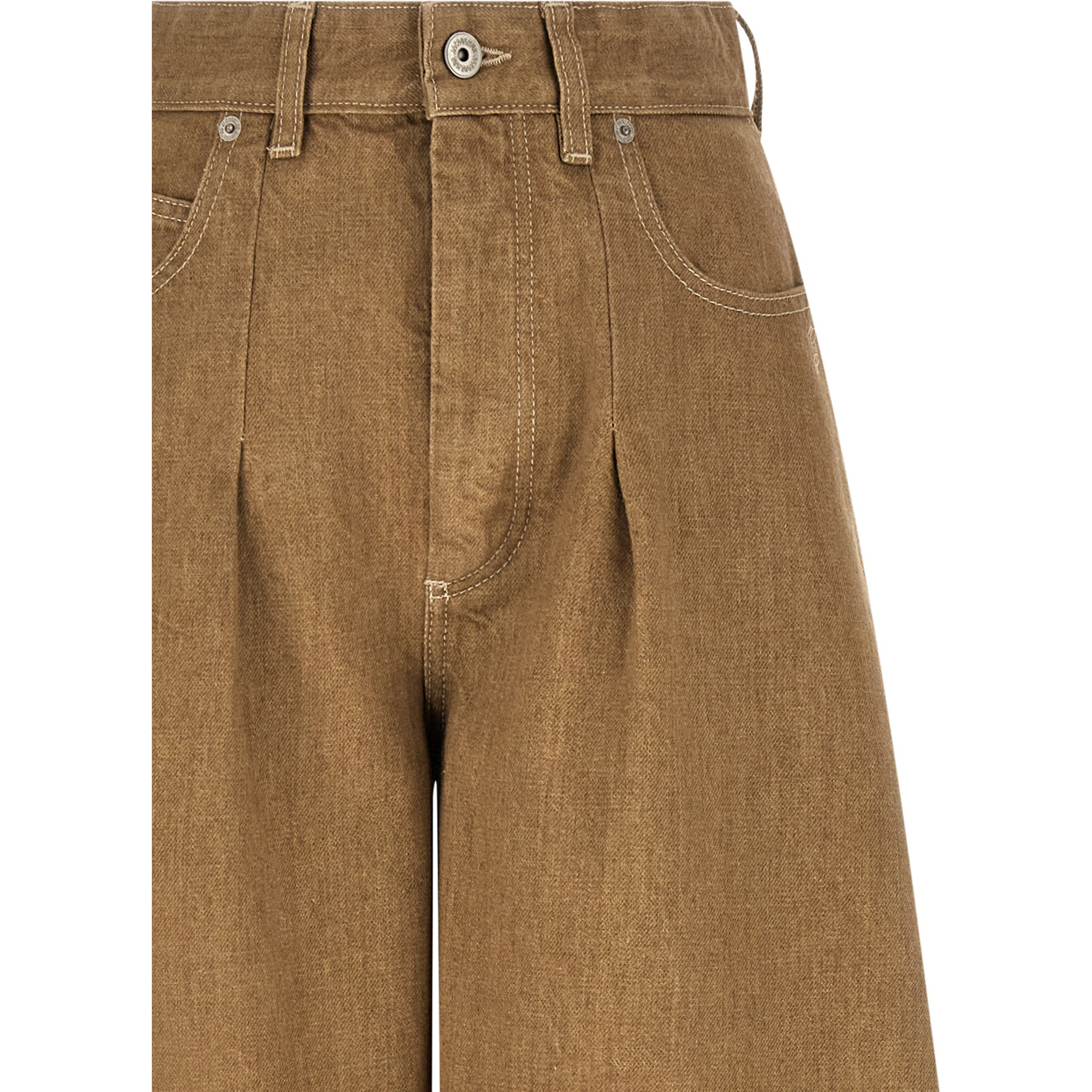 Beige Cotton Jeans Denim