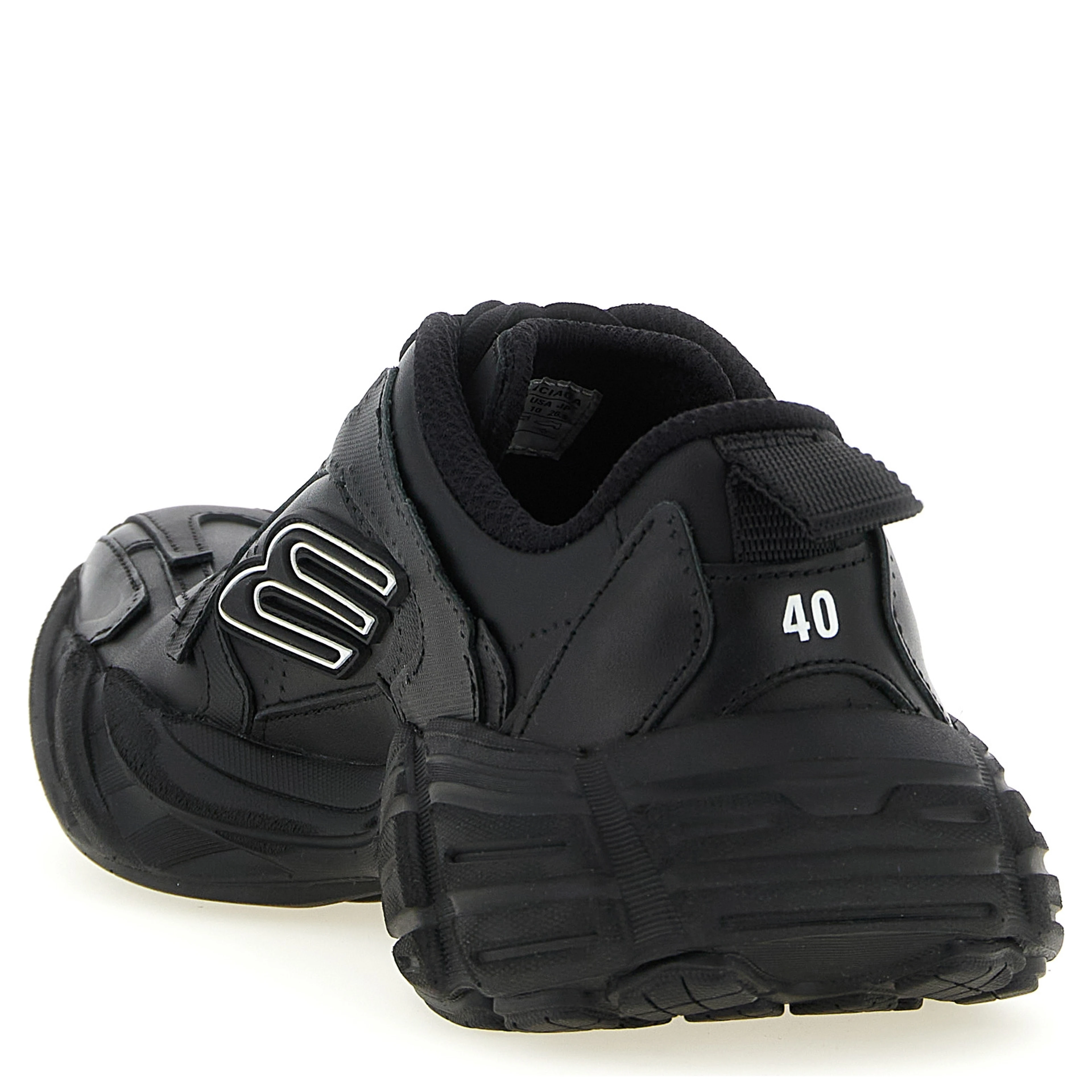 Black Calfskin Athletic Sneakers