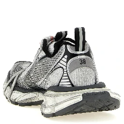 Gray Polyethylene Athletic Sneakers