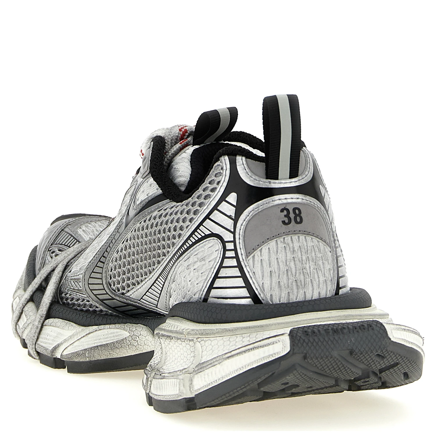Gray Polyethylene Athletic Sneakers