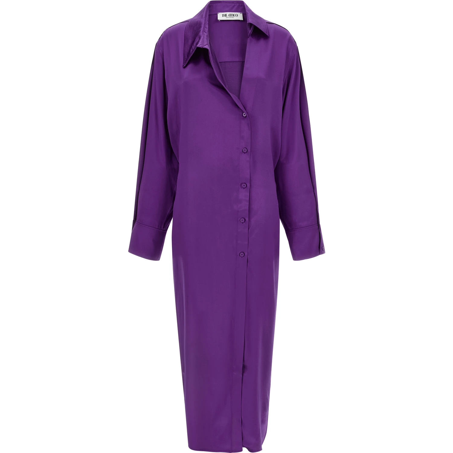 Purple Rayon Midi Dress