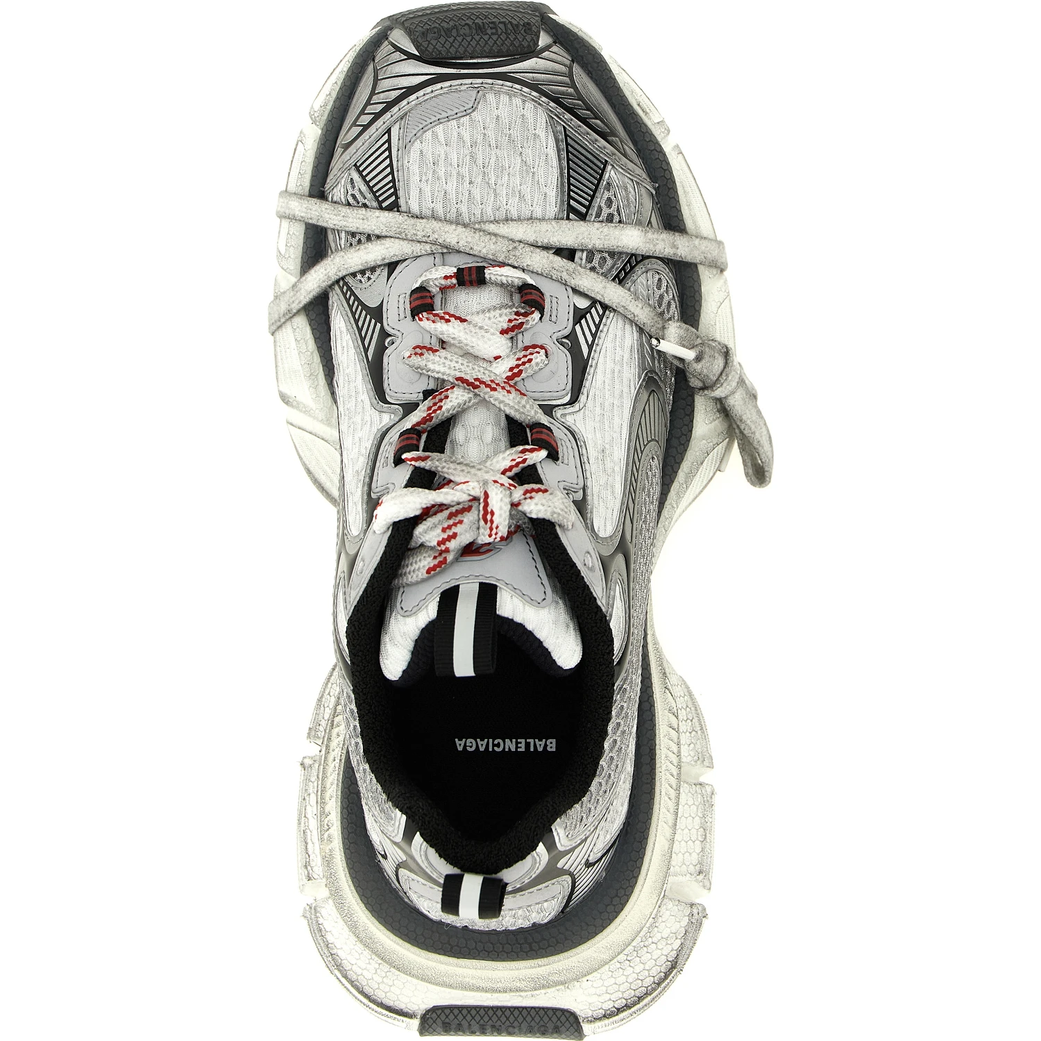 Gray Polyethylene Athletic Sneakers