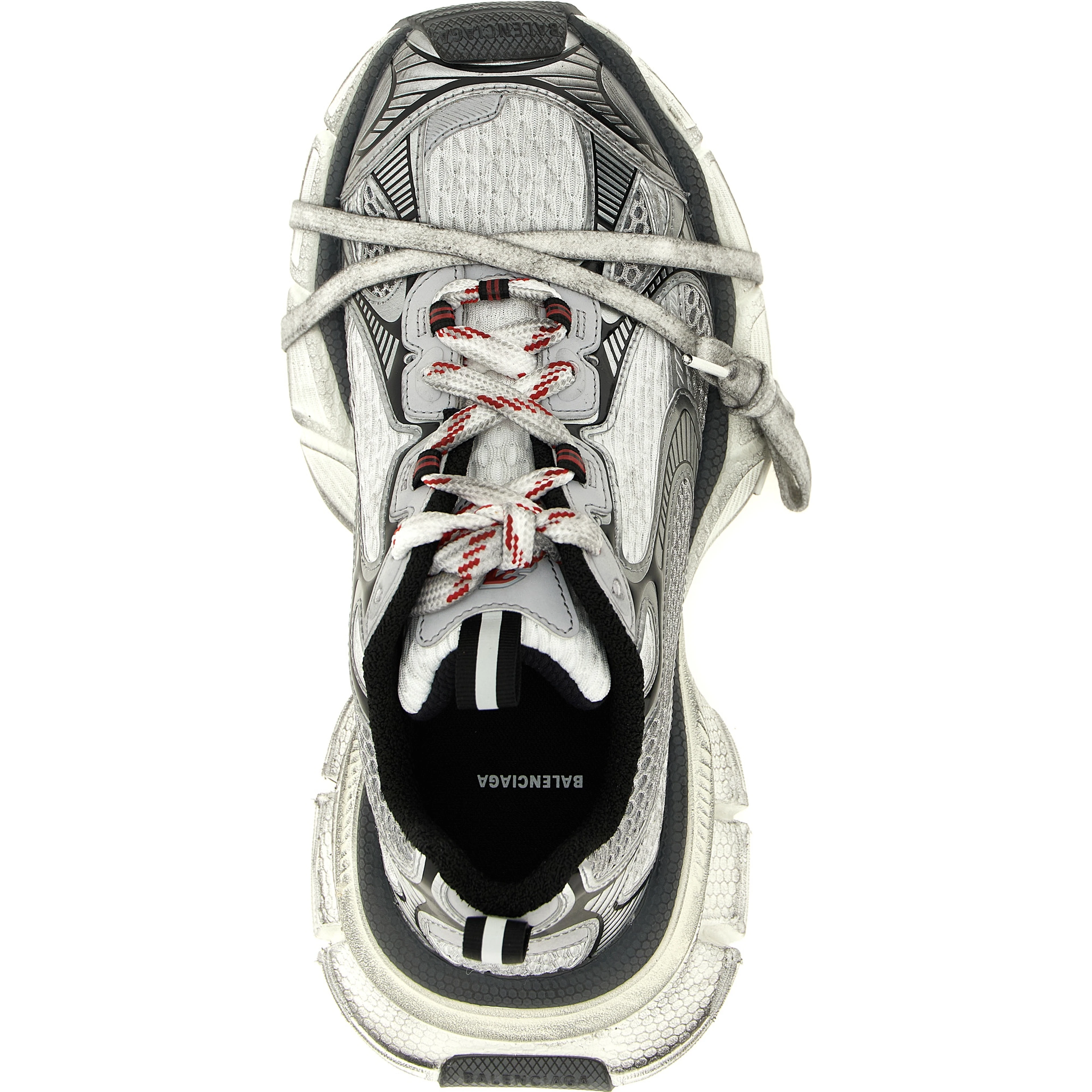 Gray Polyethylene Athletic Sneakers