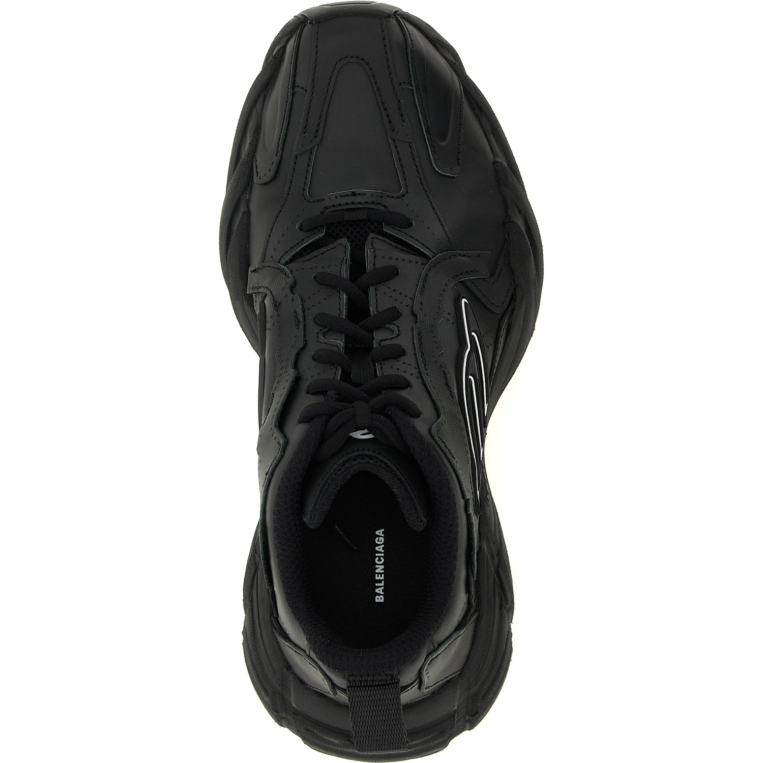 Black Calfskin Athletic Sneakers