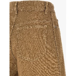 Beige Cotton Jeans Denim