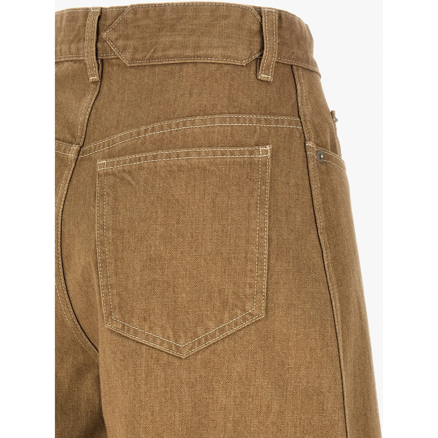 Beige Cotton Jeans Denim