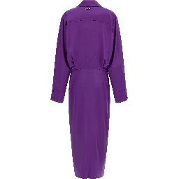 Purple Rayon Midi Dress
