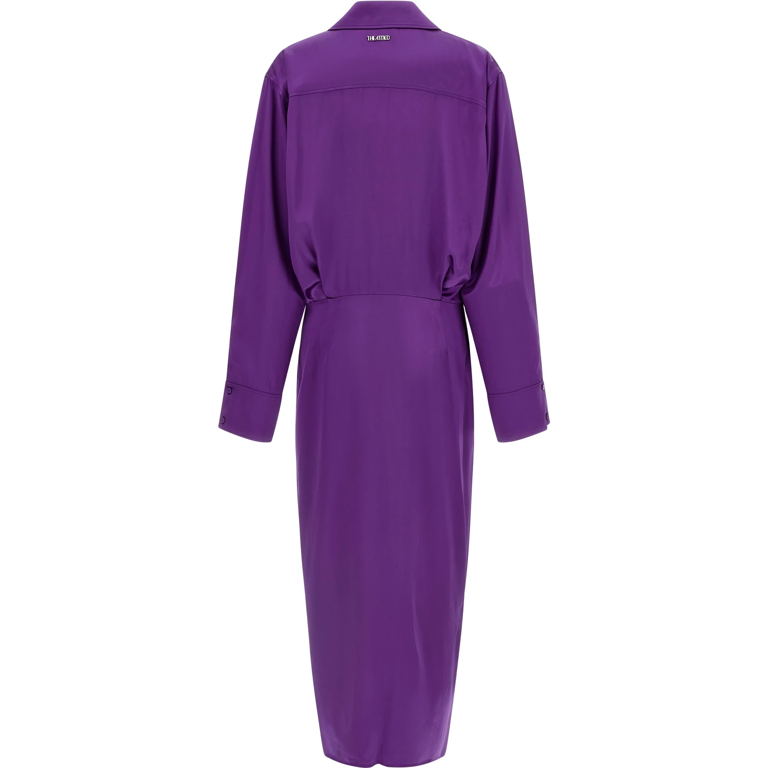 Purple Rayon Midi Dress