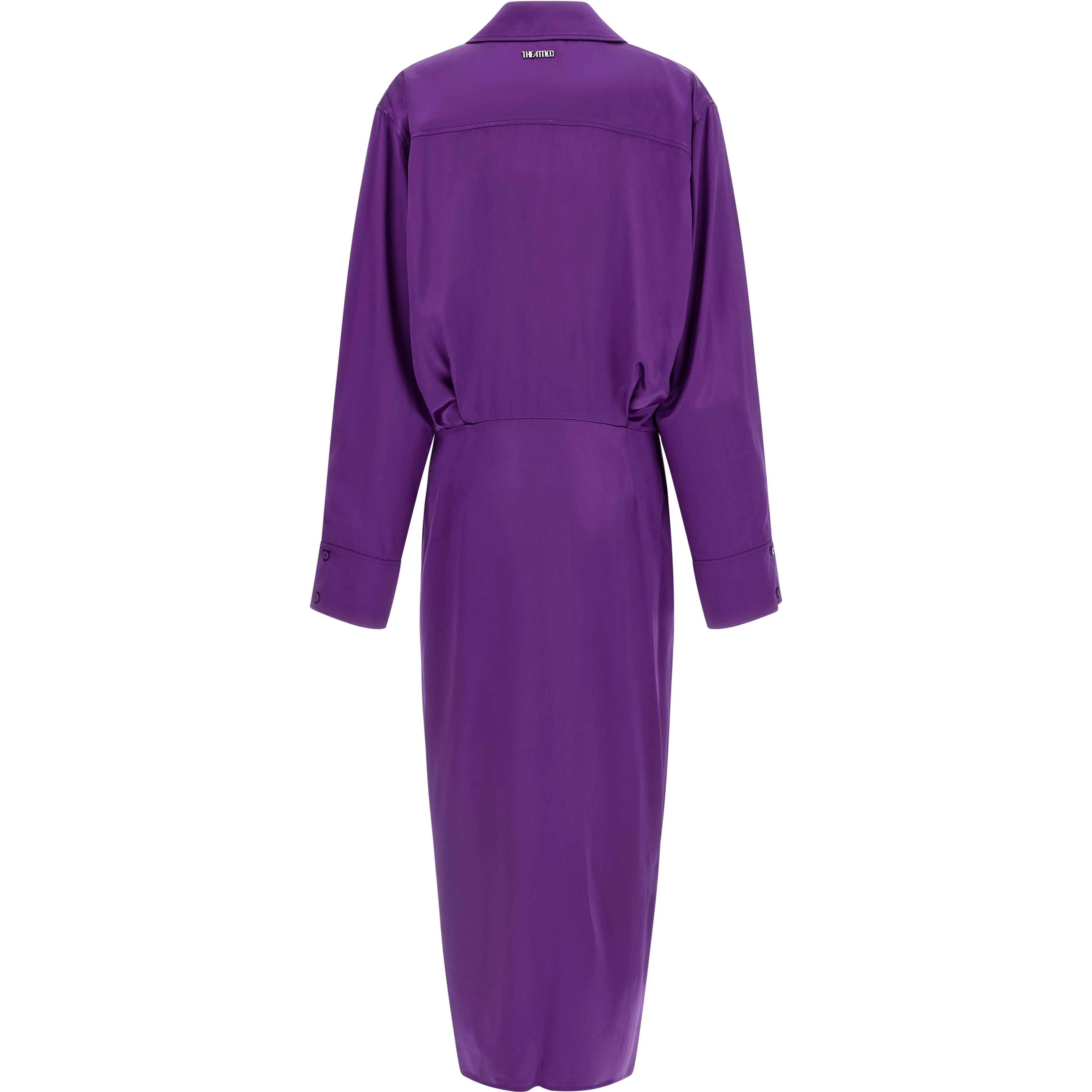 Purple Rayon Midi Dress