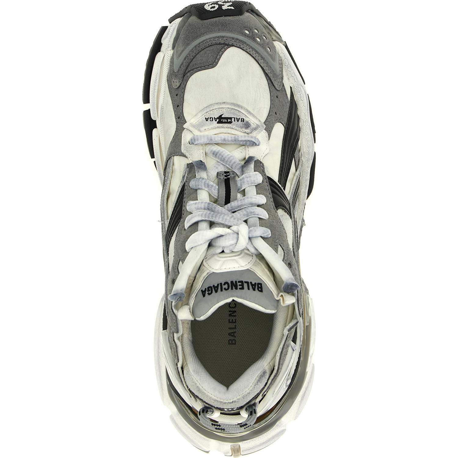 Gray Polyethylene Athletic Sneakers