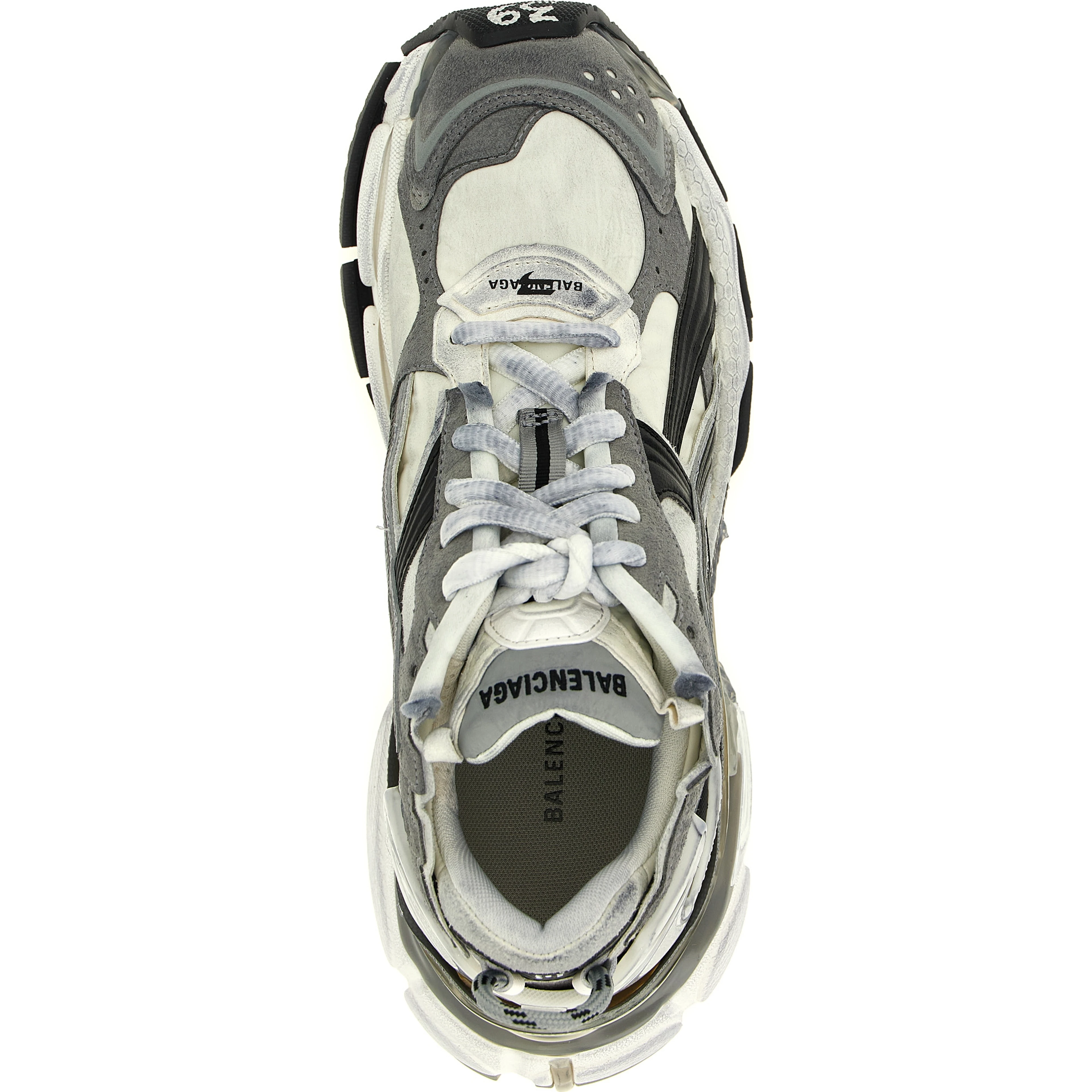 Gray Polyethylene Athletic Sneakers