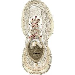 Silver Polyethylene Athletic Sneakers