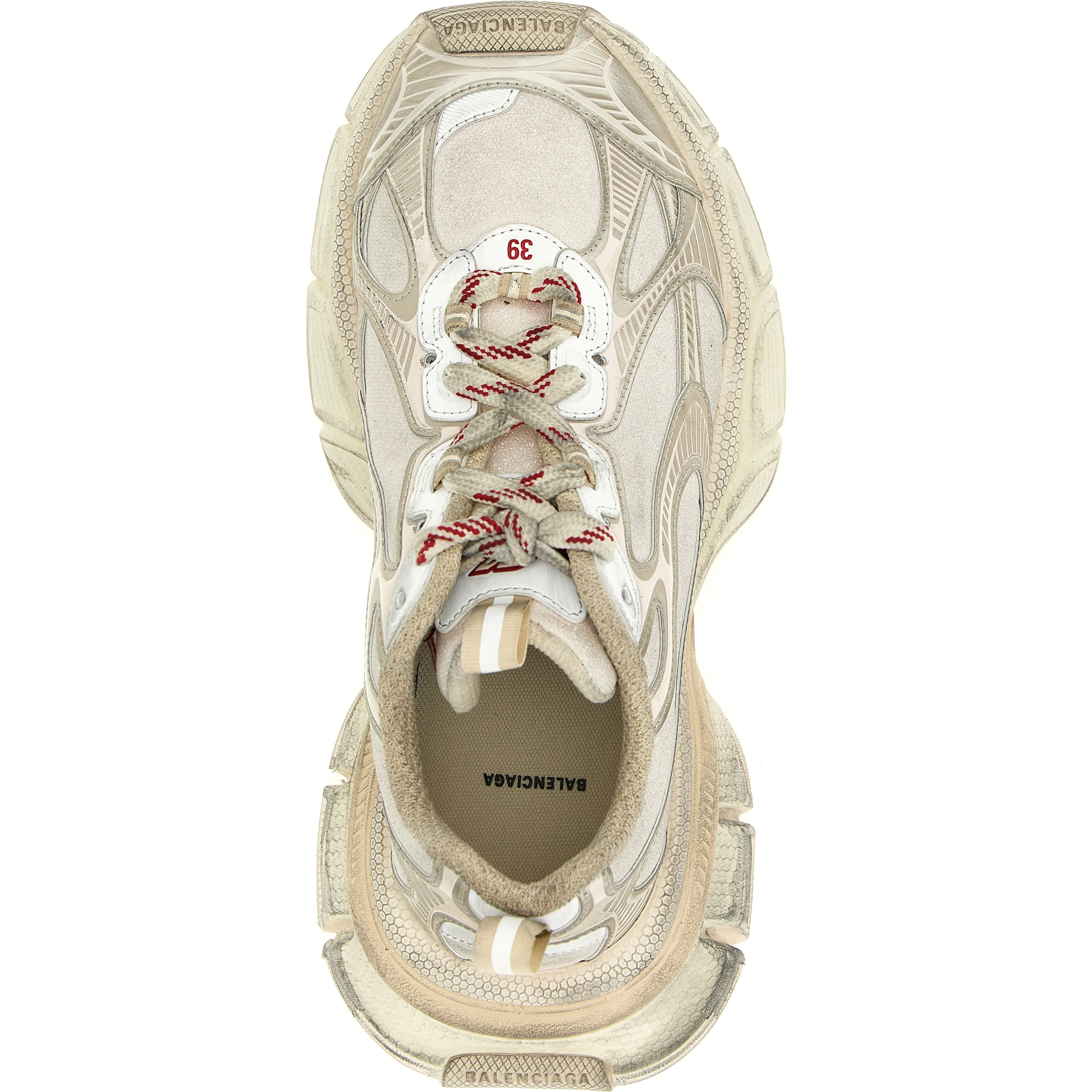 Silver Polyethylene Athletic Sneakers