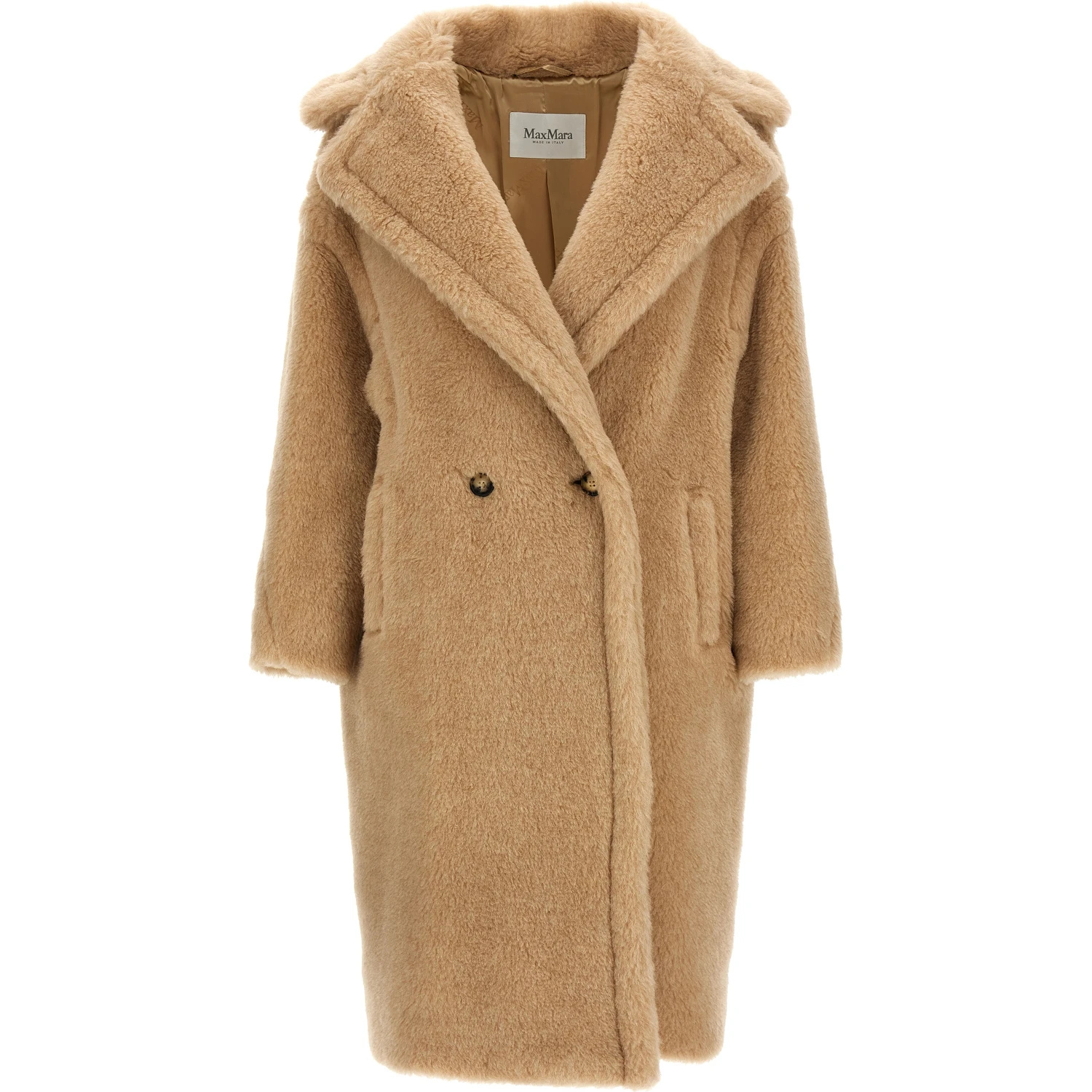 Beige Alpaca Leather Coat