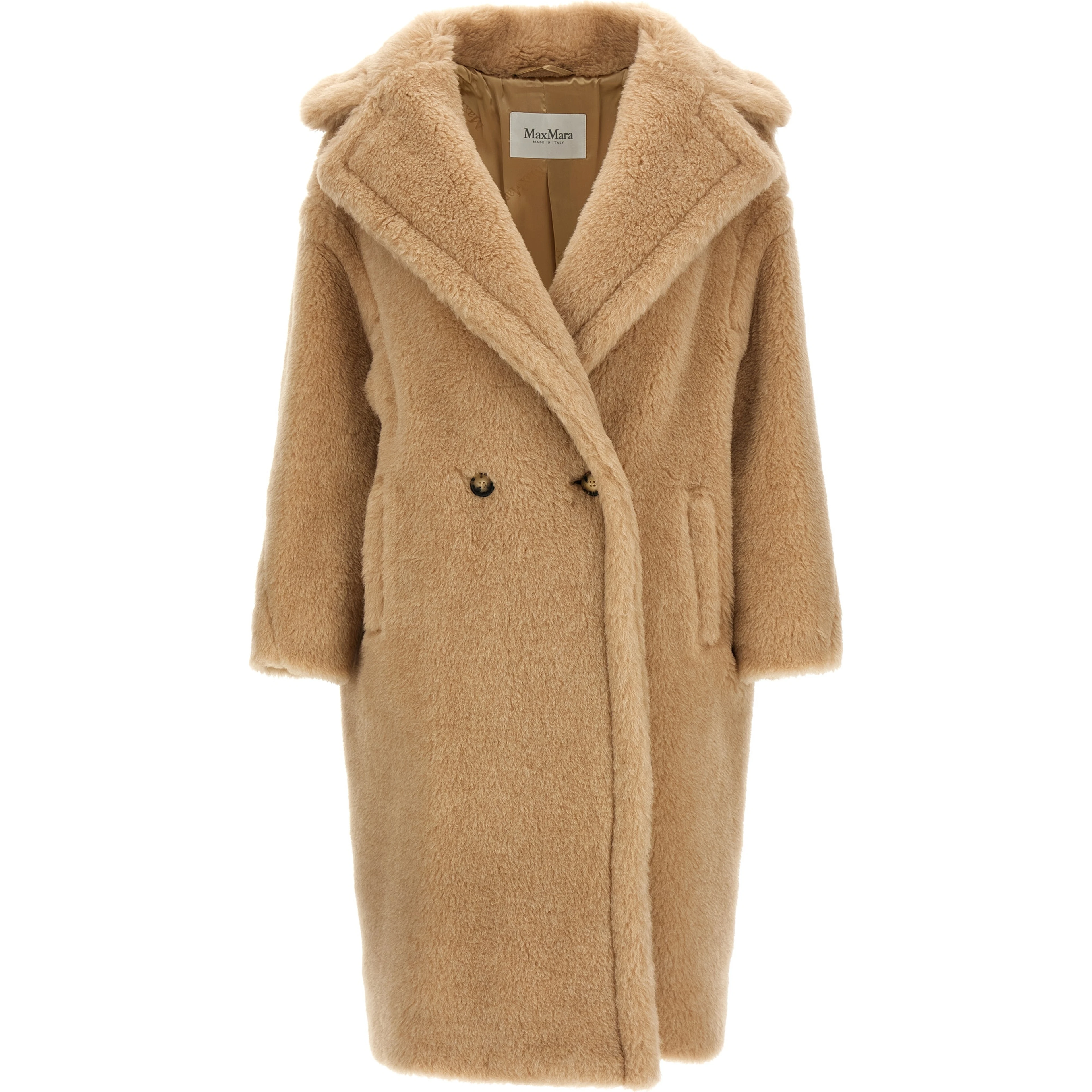 Beige Alpaca Leather Coat