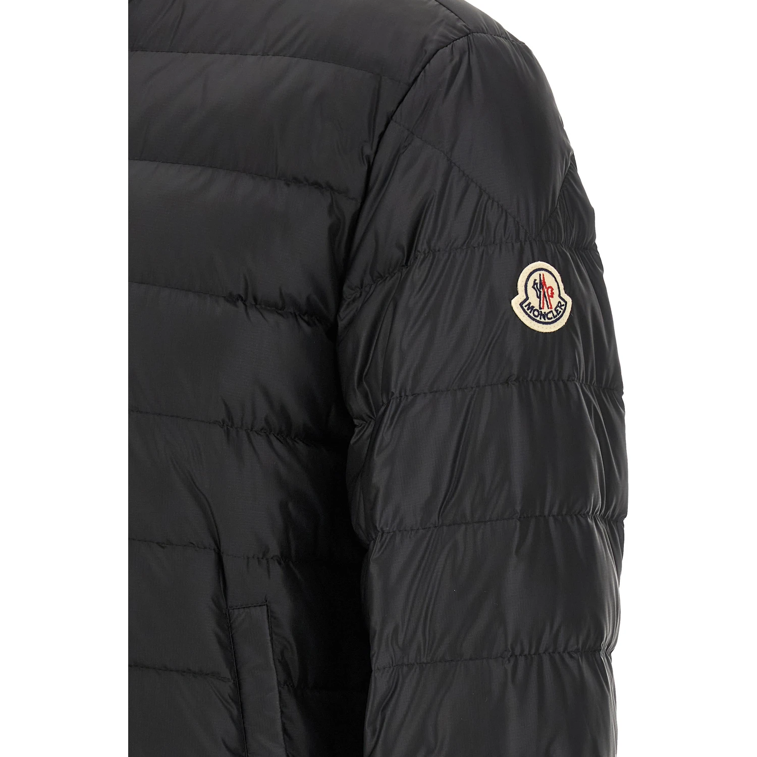 Black Polyamide Full-Length Jacket