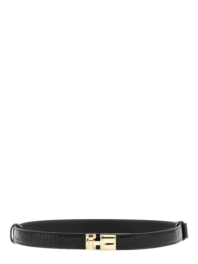 Black Calfskin Regular Belt