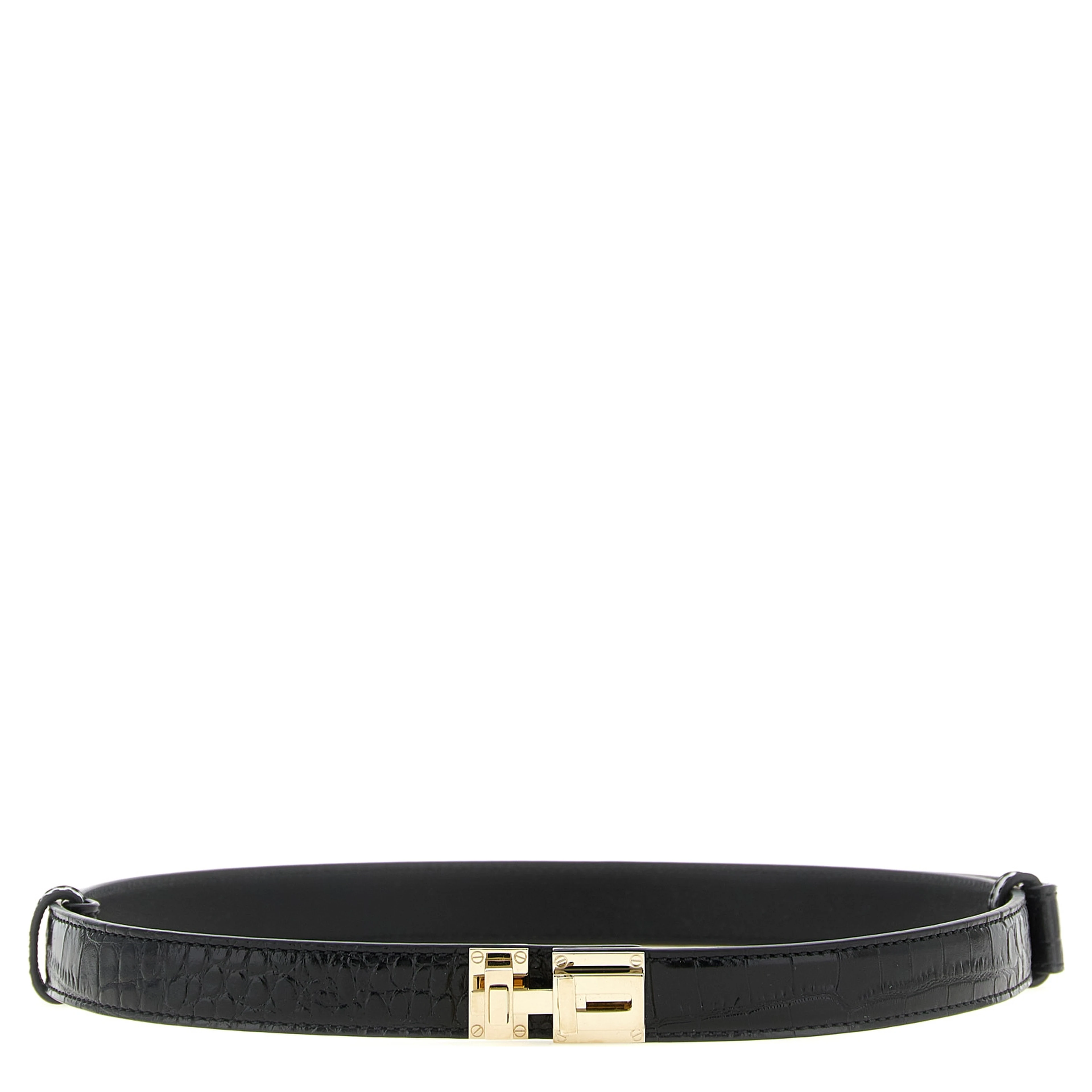 Black Calfskin Regular Belt