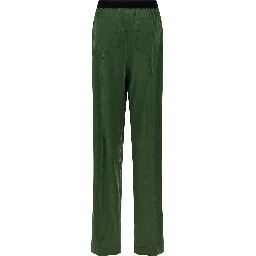 Bicolor Silk Casual Pants