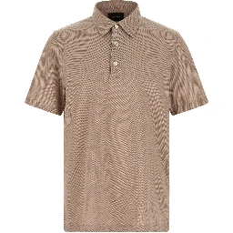 Beige Cotton Polo Shirt