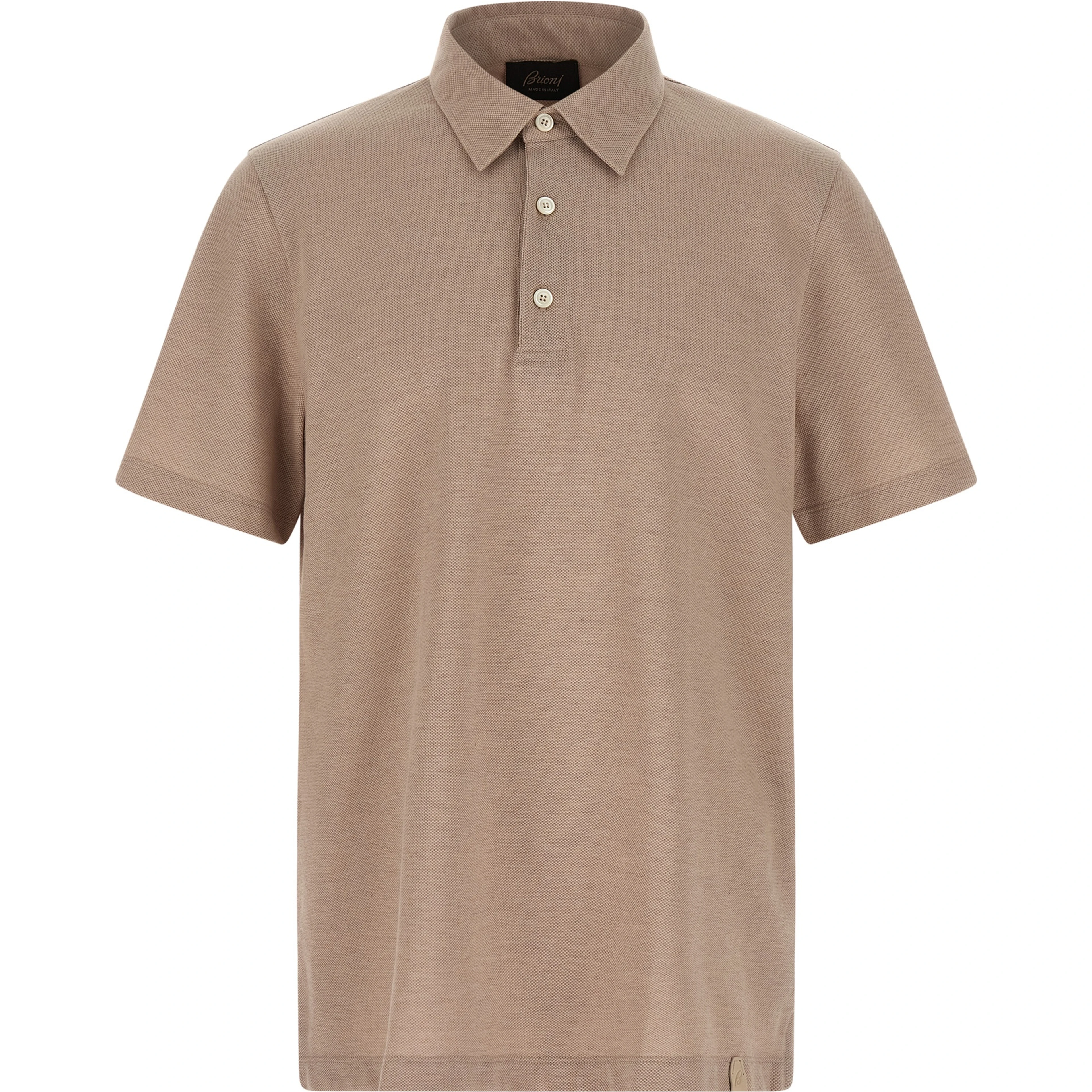 Beige Cotton Polo Shirt
