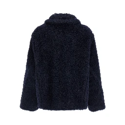 Blue Alpaca Leather Coat