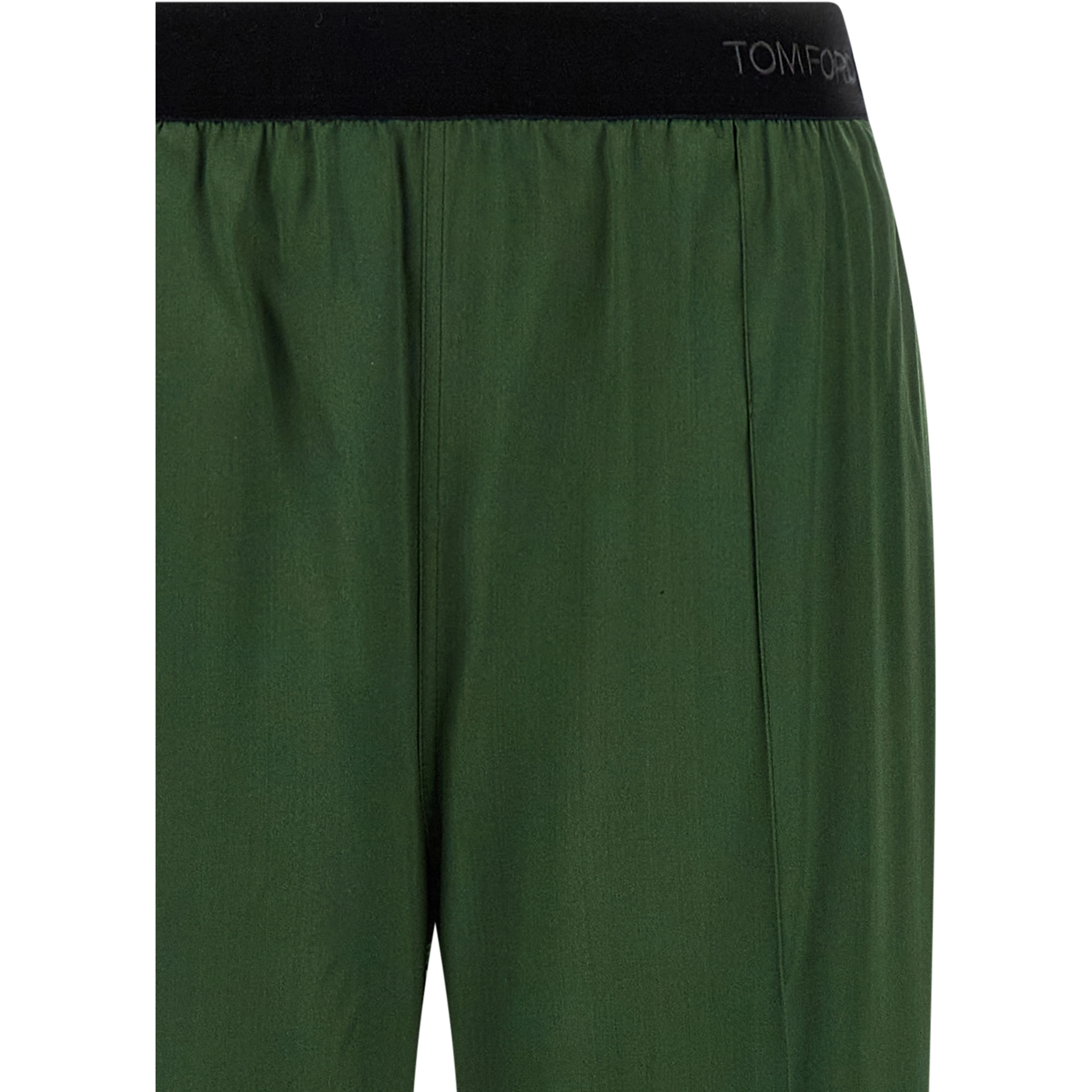 Bicolor Silk Casual Pants