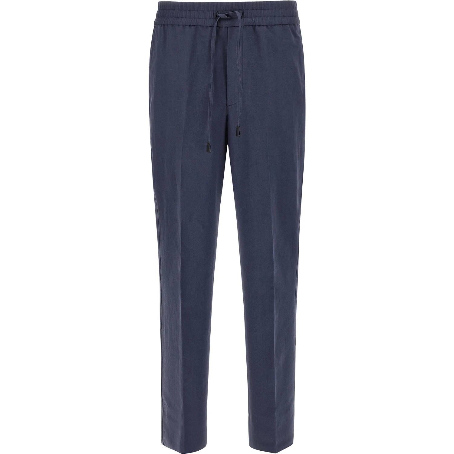 Blue Linen Casual Pants