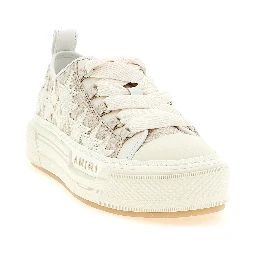 Beige Polyester Low Top Sneakers