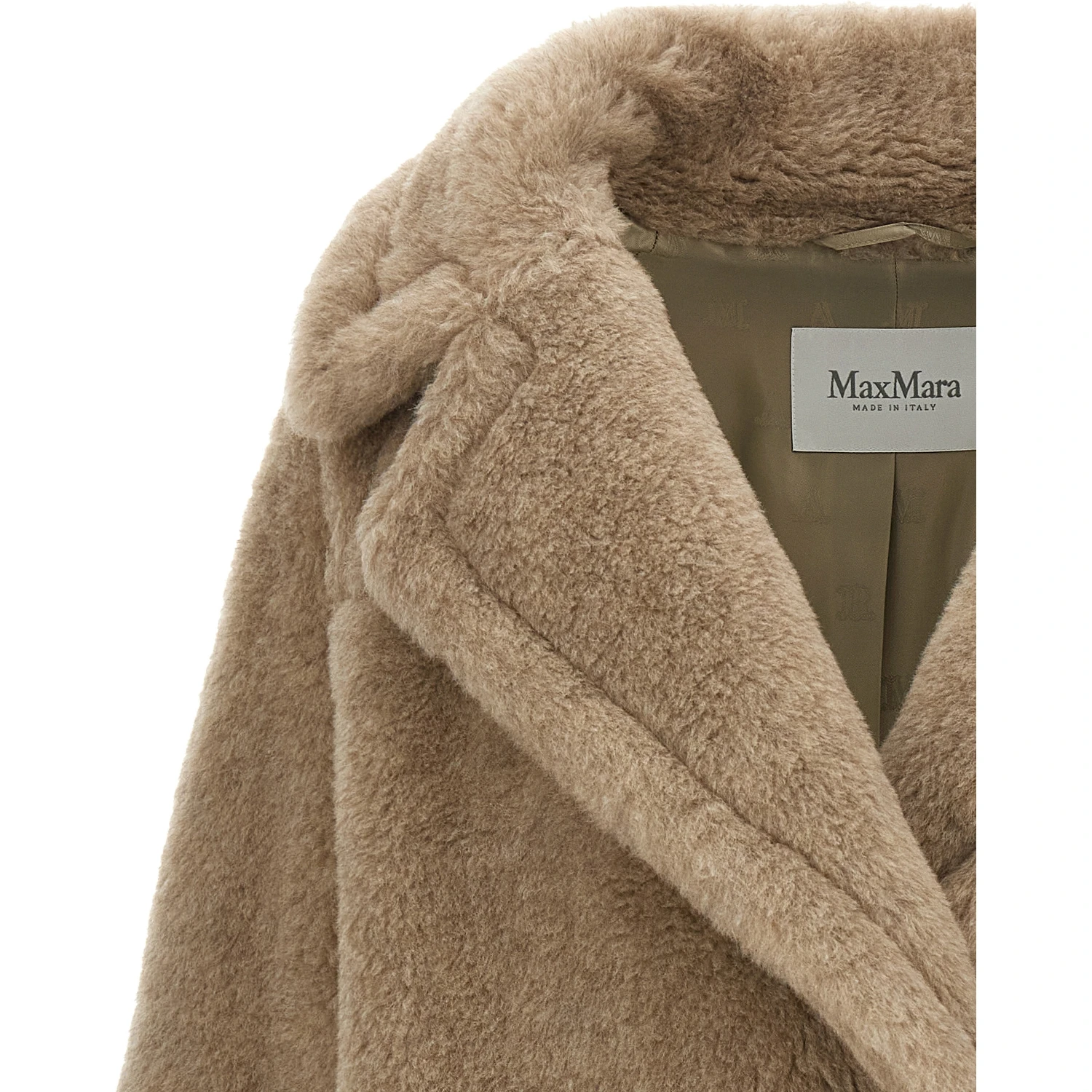 Beige Alpaca Leather Coat
